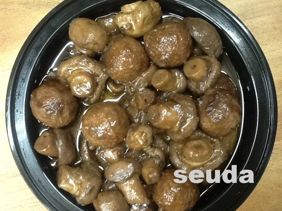 Mushrooms with Kibbeh Homda Balls.
